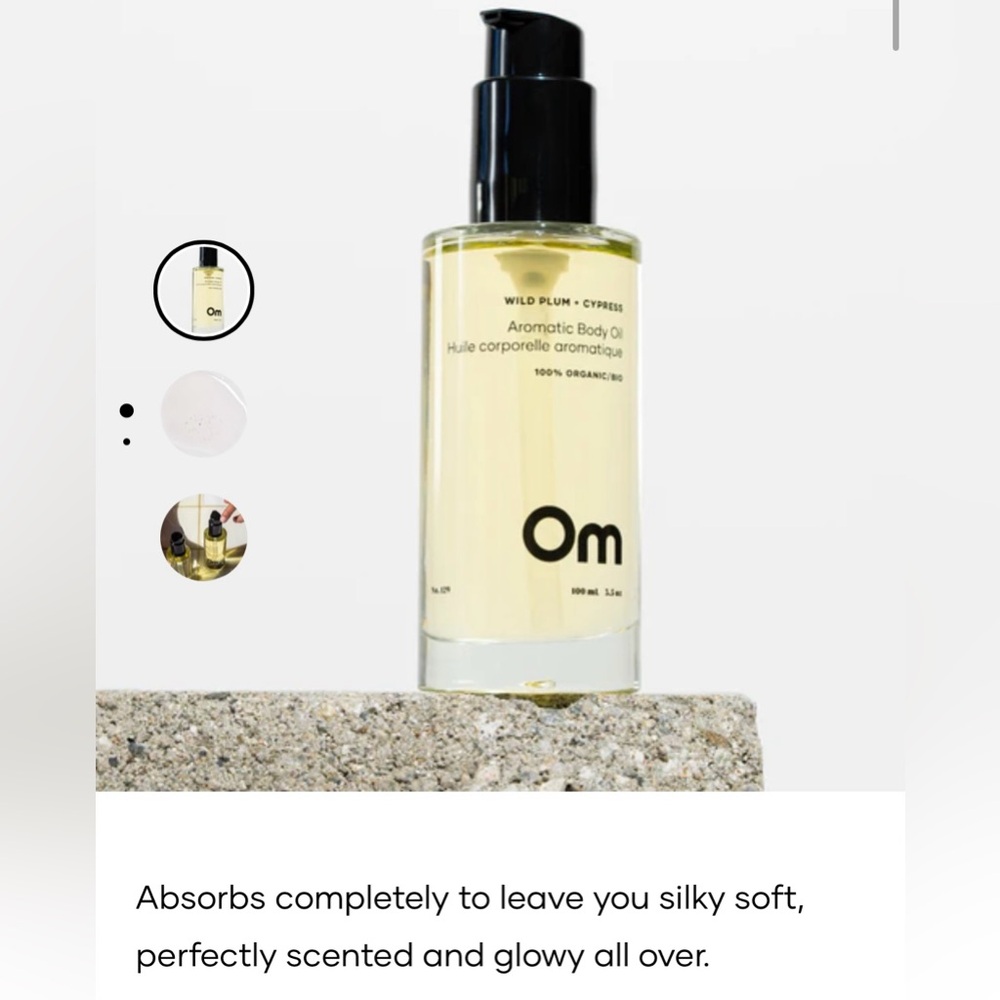 BNWT Om Organics Wild Plum & Cypress Aromatic Body Oil 100ml